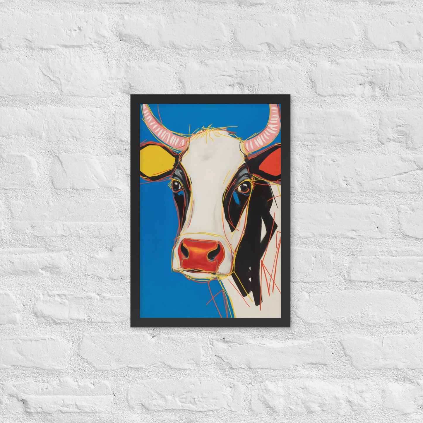 Moo-d Pop - Stylized Cow Portrait