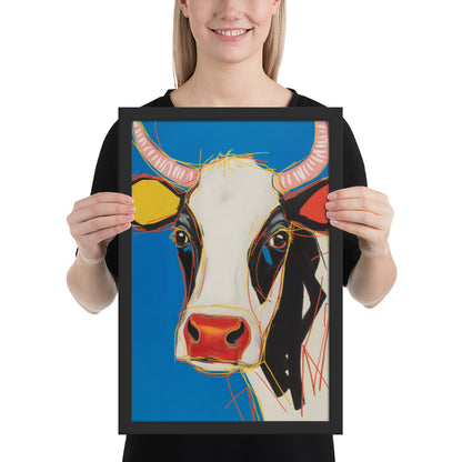Moo-d Pop - Stylized Cow Portrait