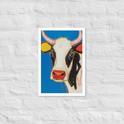 Moo-d Pop - Stylized Cow Portrait