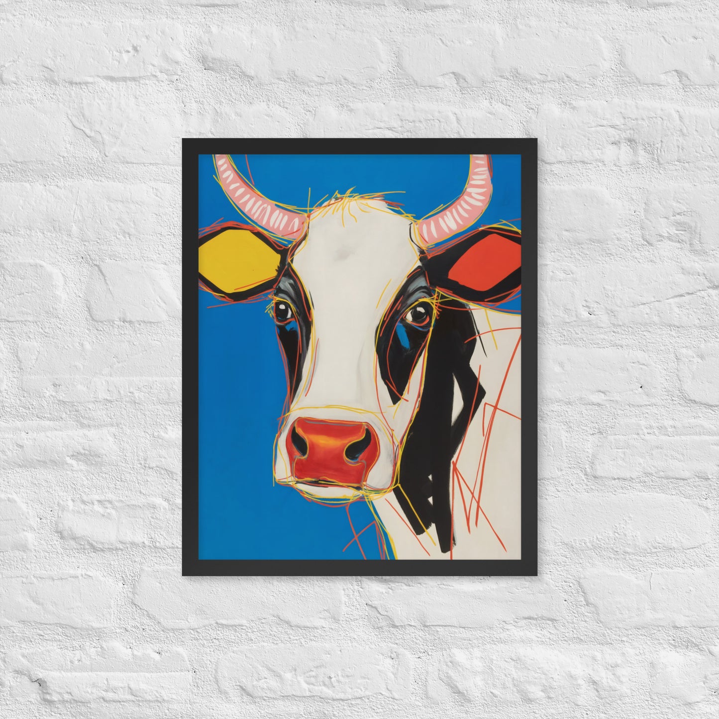 Moo-d Pop - Stylized Cow Portrait