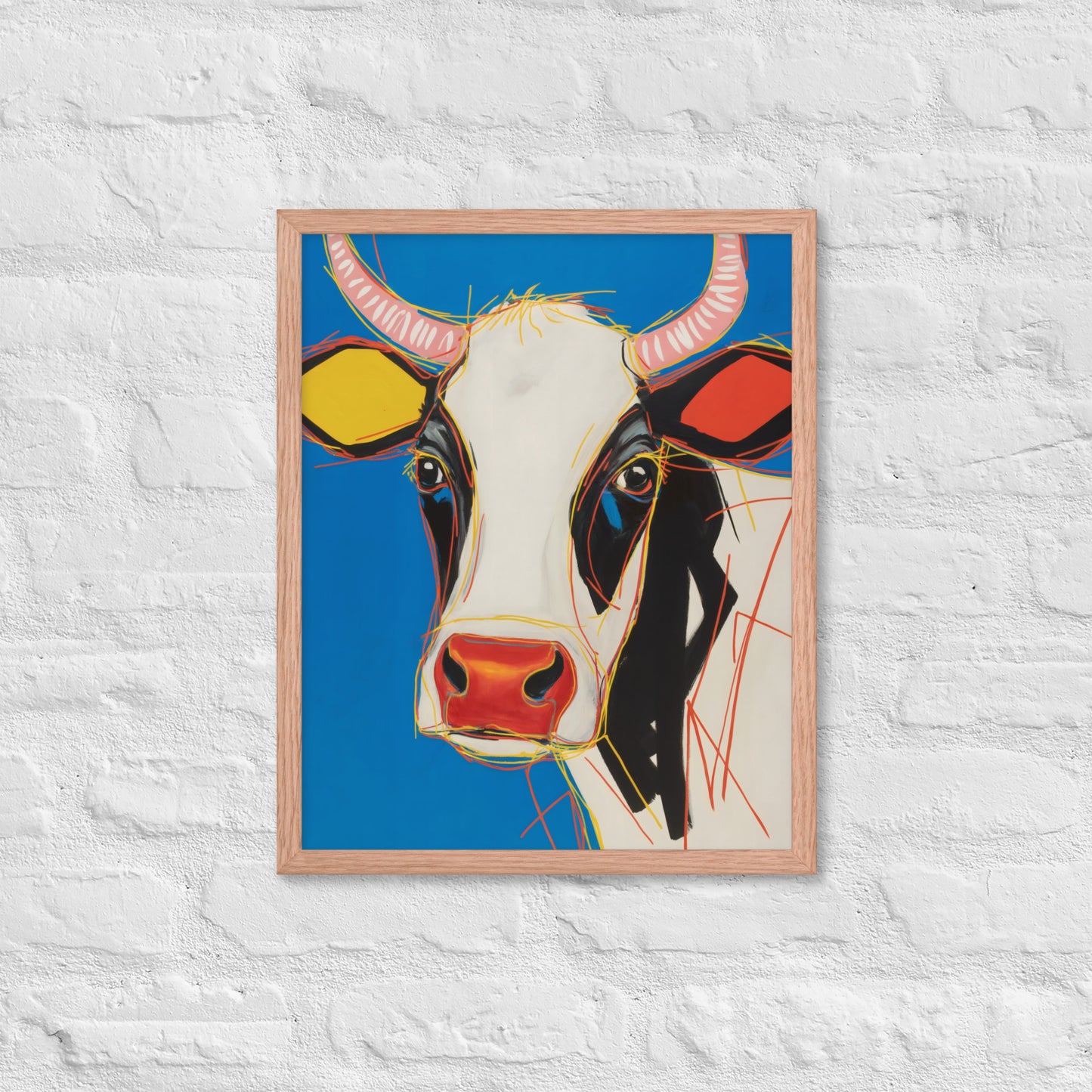 Moo-d Pop - Stylized Cow Portrait