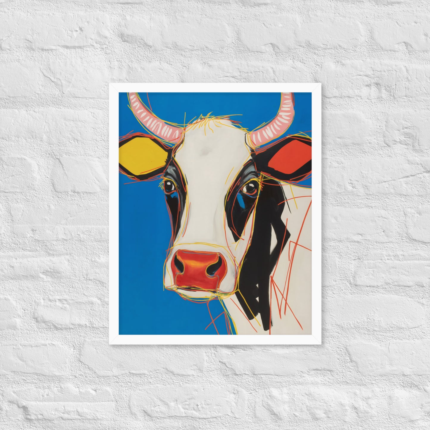 Moo-d Pop - Stylized Cow Portrait