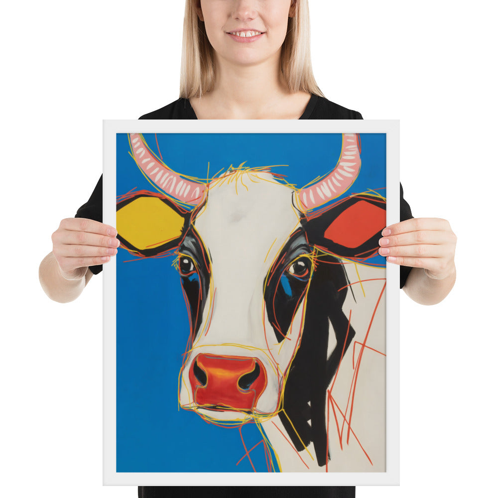 Moo-d Pop - Stylized Cow Portrait