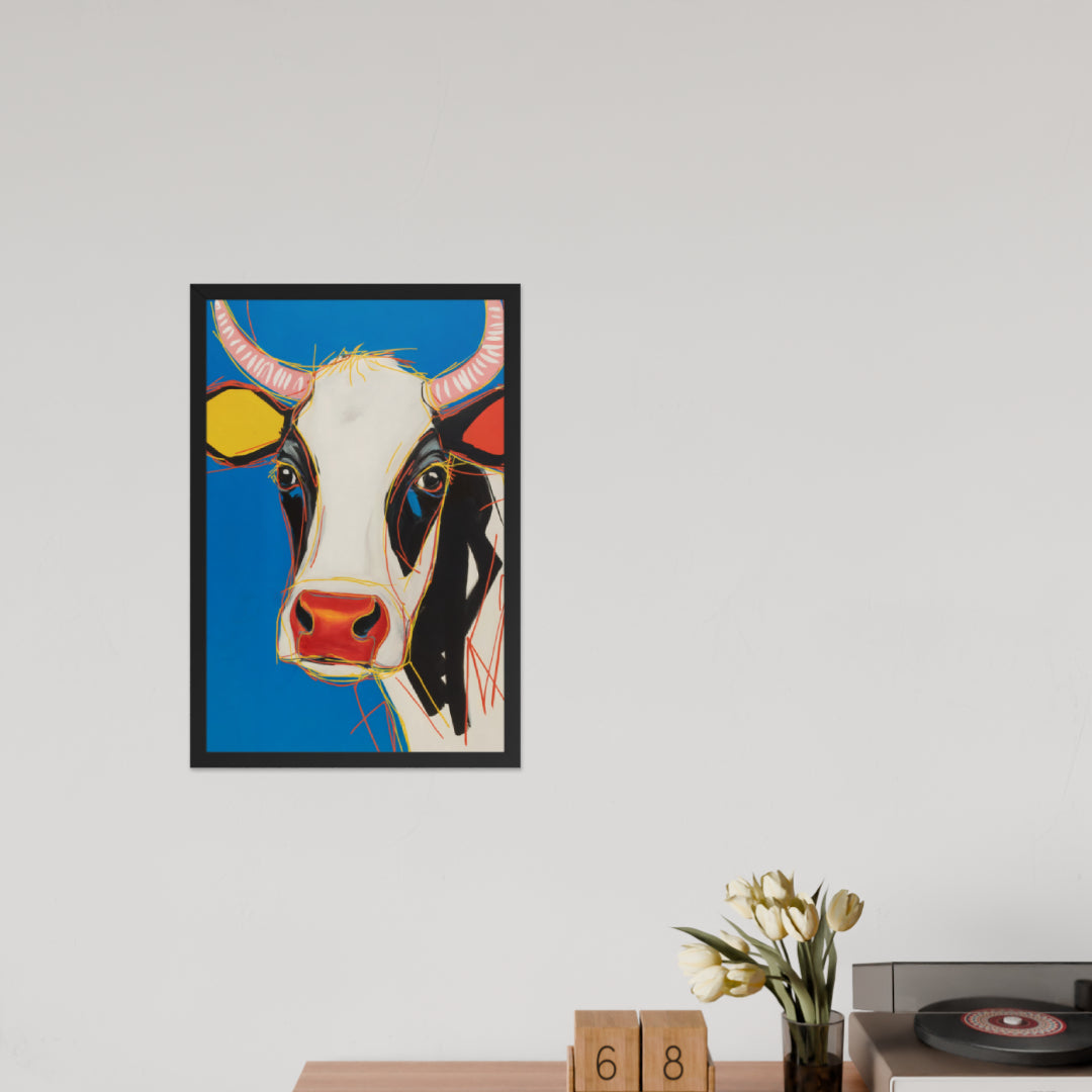 Moo-d Pop - Stylized Cow Portrait