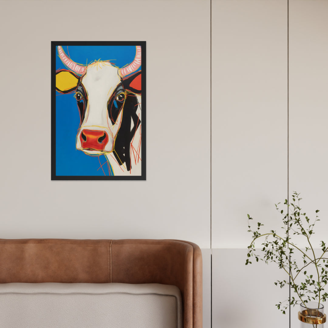 Moo-d Pop - Stylized Cow Portrait