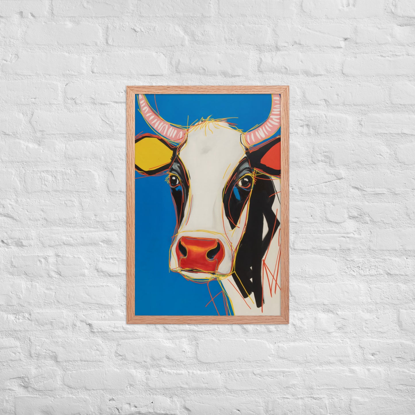 Moo-d Pop - Stylized Cow Portrait