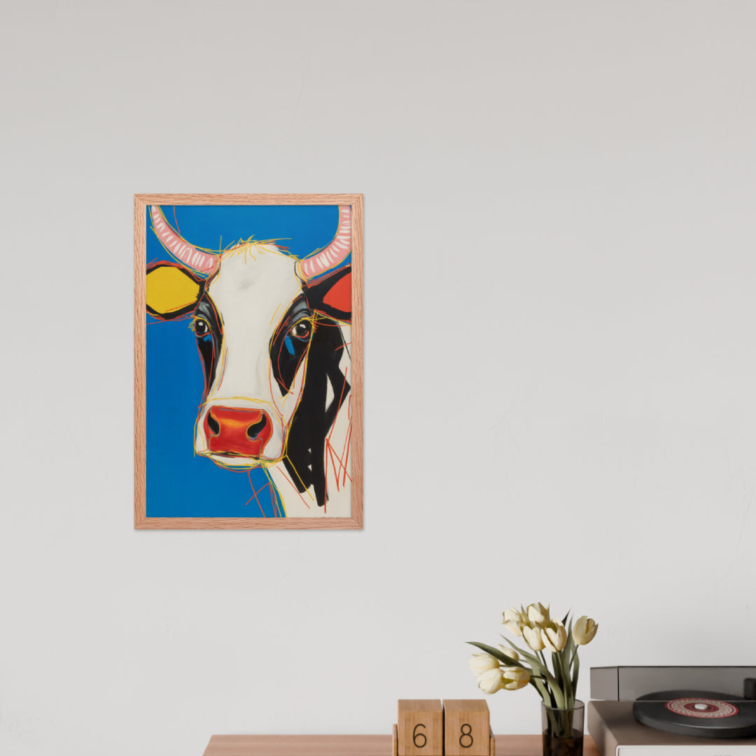 Moo-d Pop - Stylized Cow Portrait