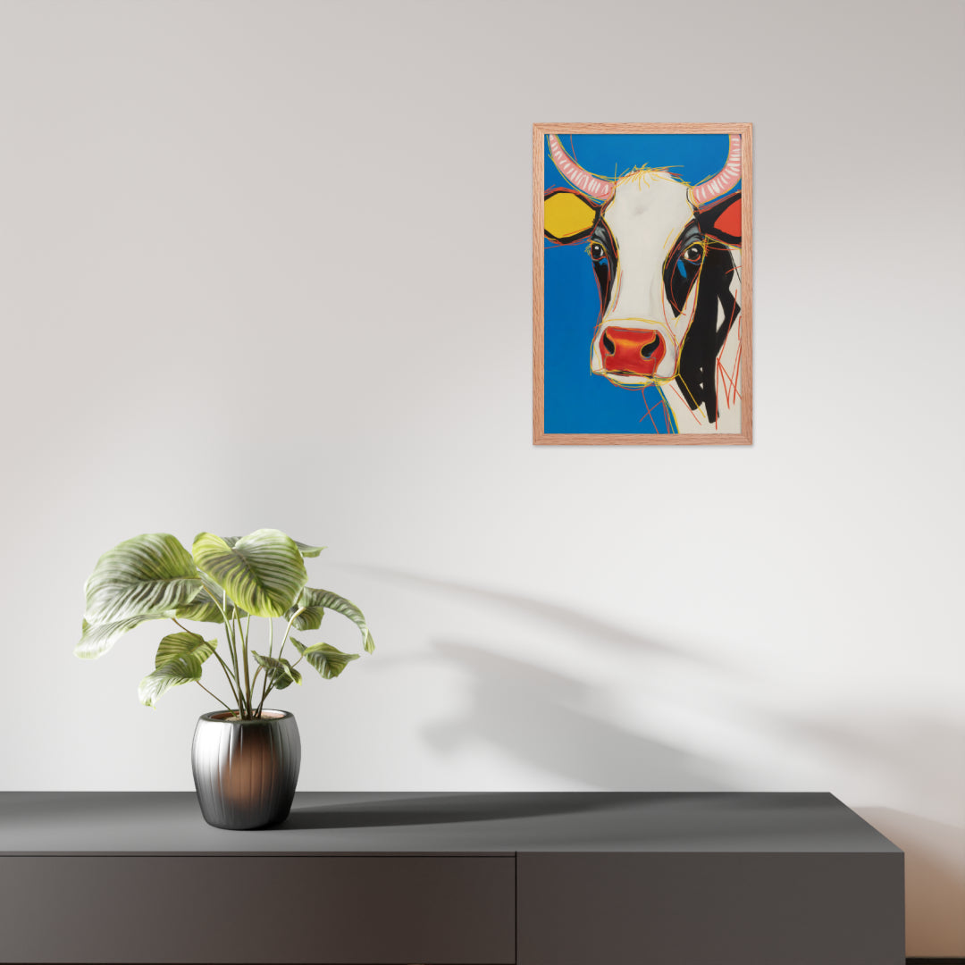 Moo-d Pop - Stylized Cow Portrait