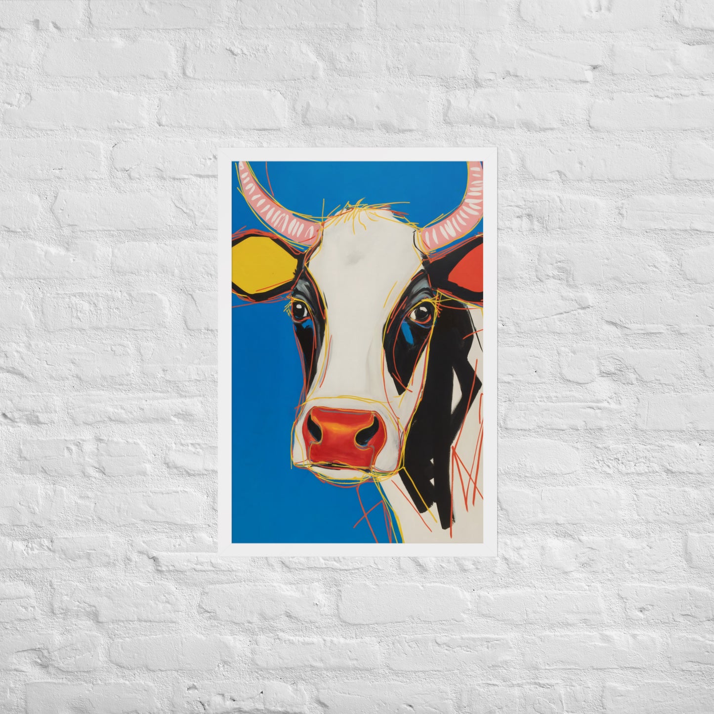 Moo-d Pop - Stylized Cow Portrait