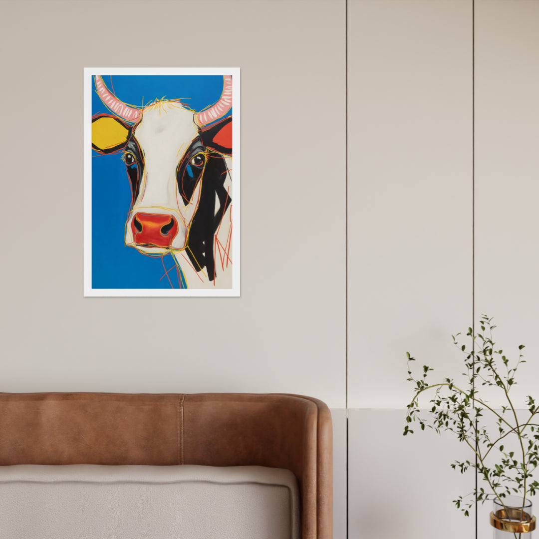 Moo-d Pop - Stylized Cow Portrait