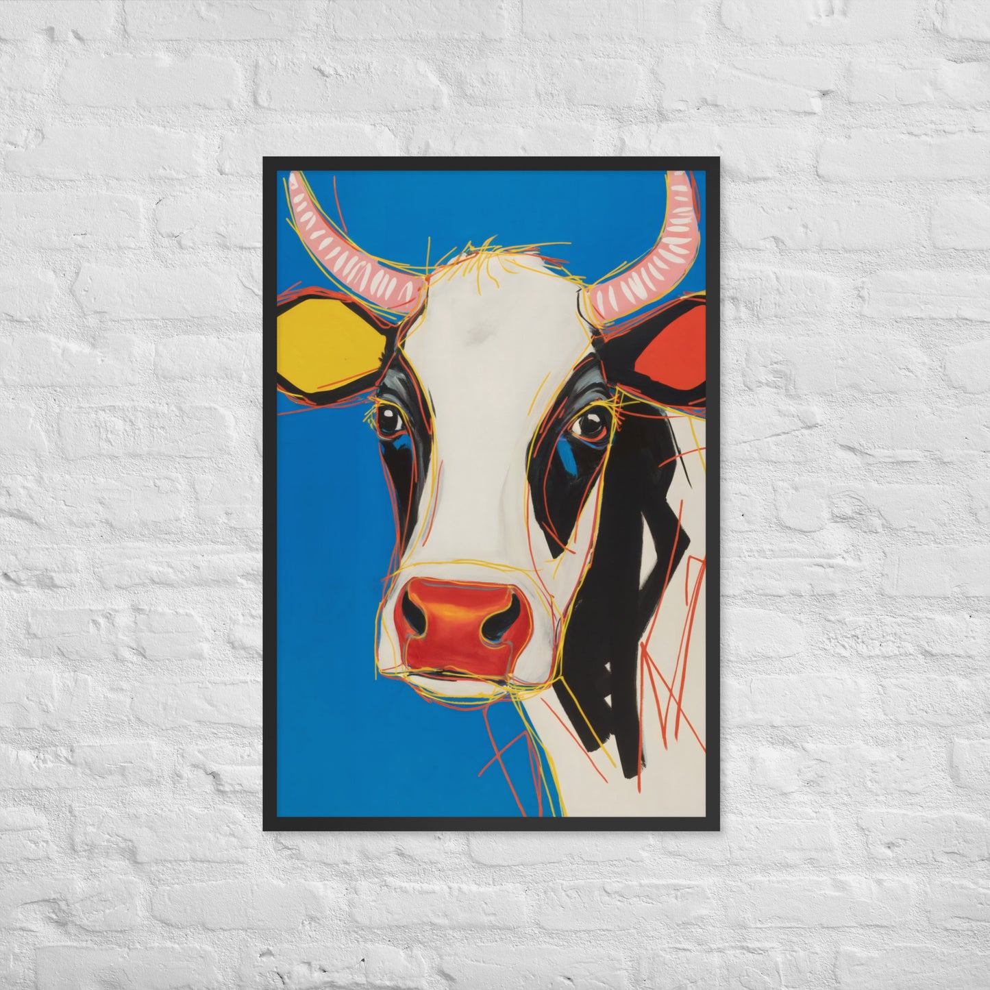 Moo-d Pop - Stylized Cow Portrait