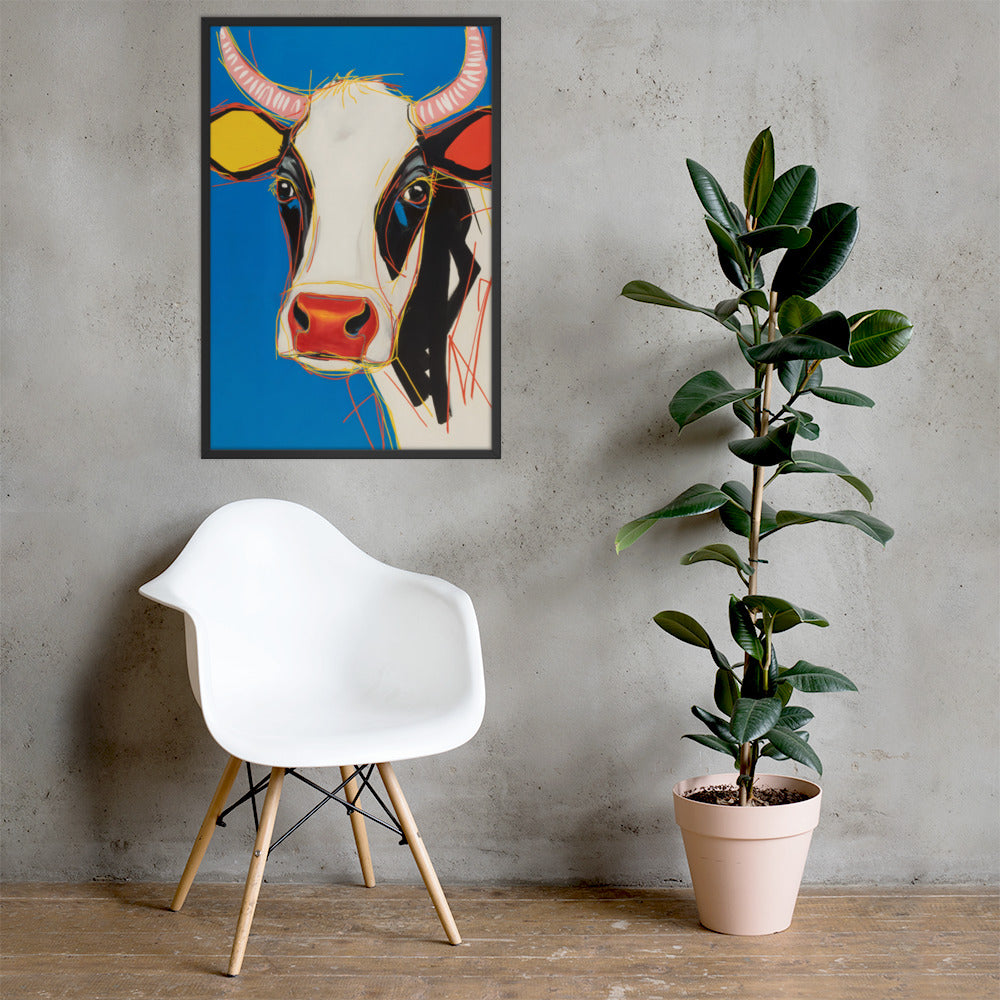Moo-d Pop - Stylized Cow Portrait