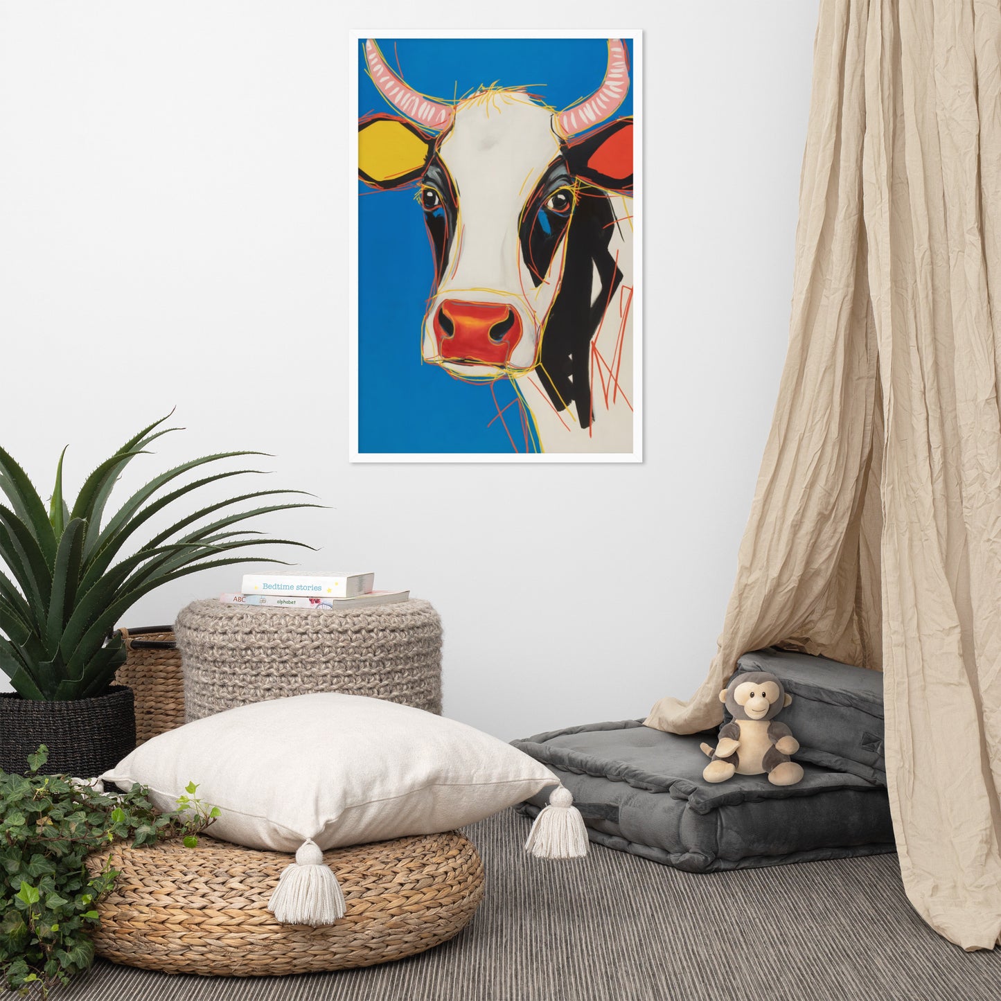 Moo-d Pop - Stylized Cow Portrait