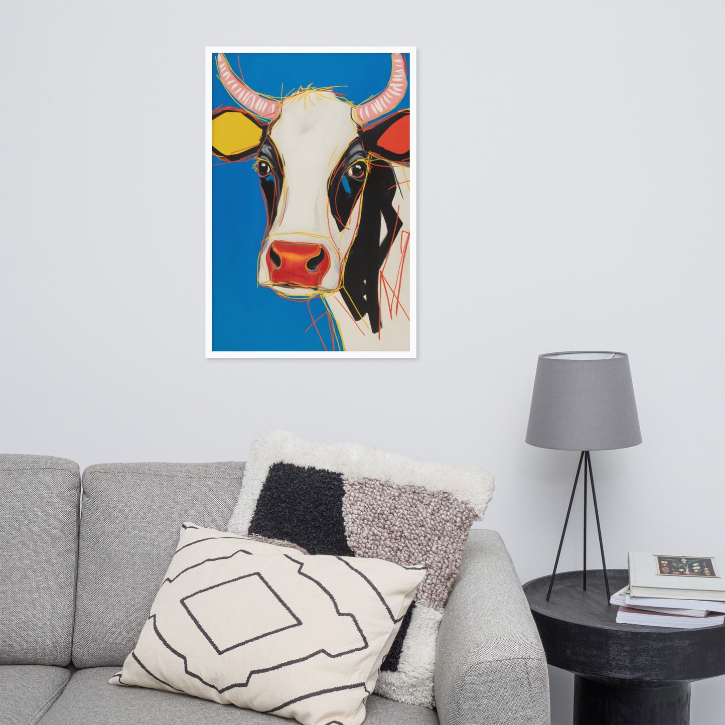 Moo-d Pop - Stylized Cow Portrait