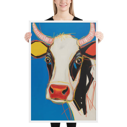 Moo-d Pop - Stylized Cow Portrait