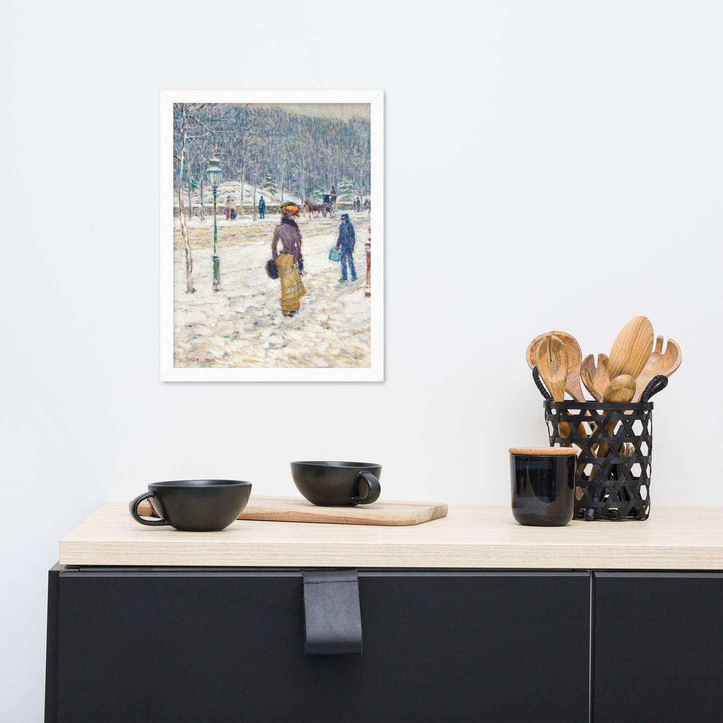 New York Street by Frederick Childe Hassam