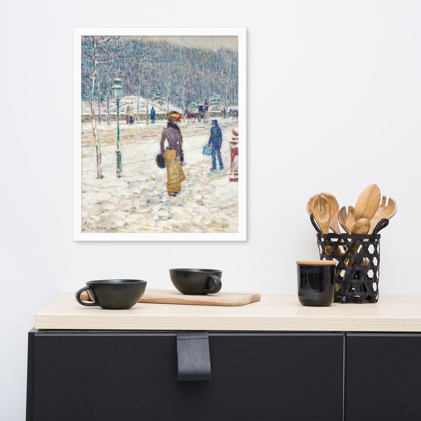 New York Street by Frederick Childe Hassam