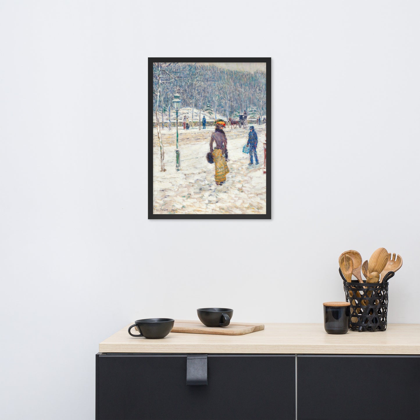 New York Street by Frederick Childe Hassam