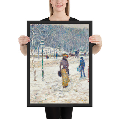 New York Street by Frederick Childe Hassam