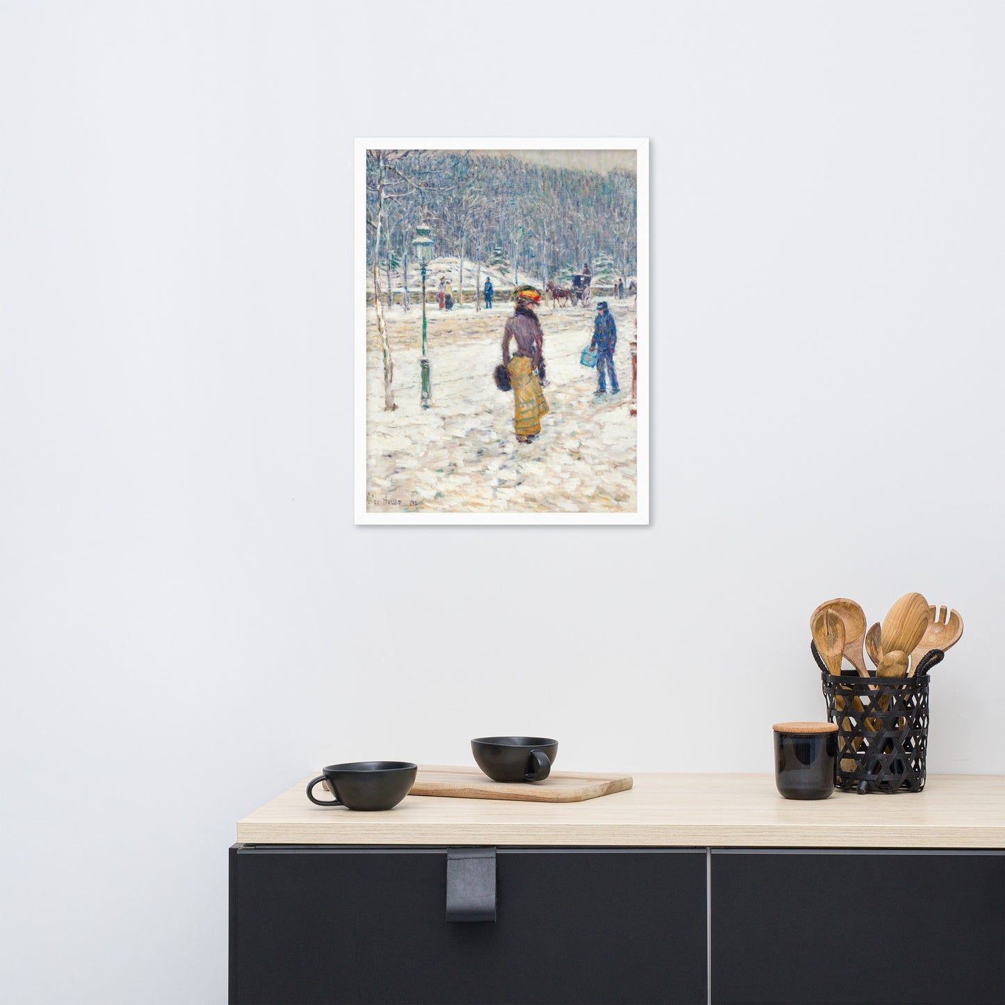 New York Street by Frederick Childe Hassam