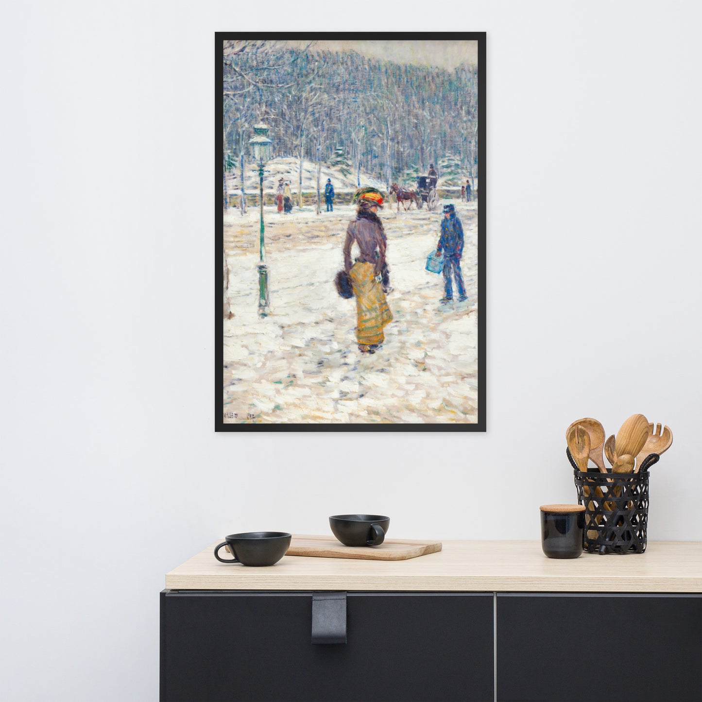 New York Street by Frederick Childe Hassam