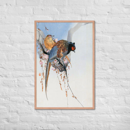 Pheasant Couple and Plum Blossom by Ohara Koson