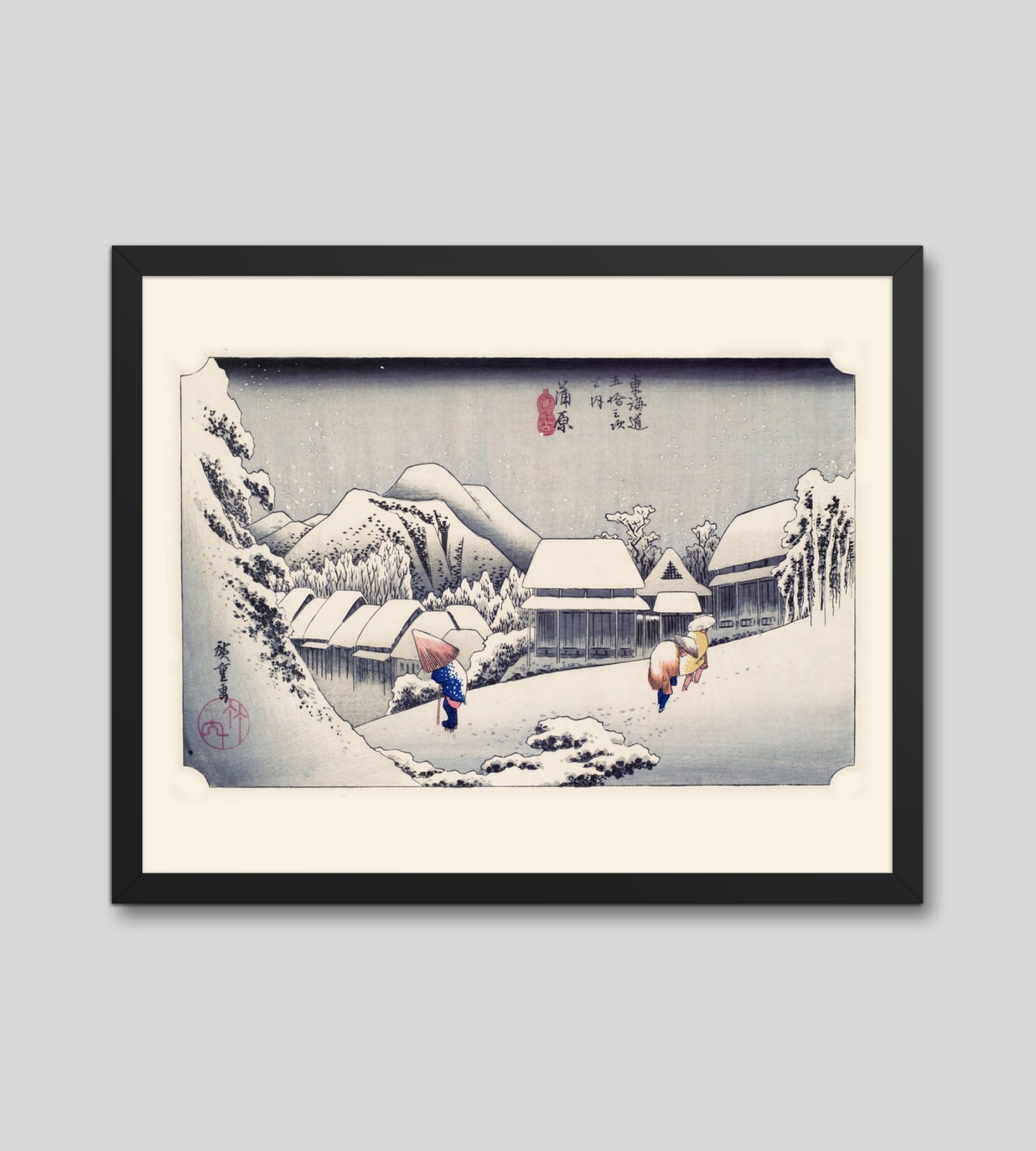 Evening Snow at Kanbara by Utagawa Hiroshige