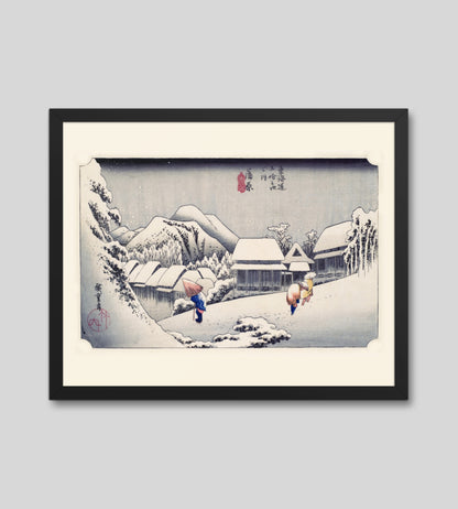 Evening Snow at Kanbara by Utagawa Hiroshige