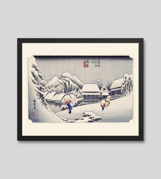 Evening Snow at Kanbara by Utagawa Hiroshige