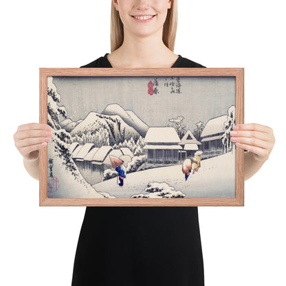 Evening Snow at Kanbara by Utagawa Hiroshige