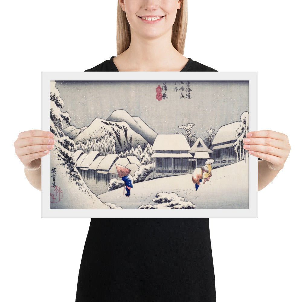 Evening Snow at Kanbara by Utagawa Hiroshige