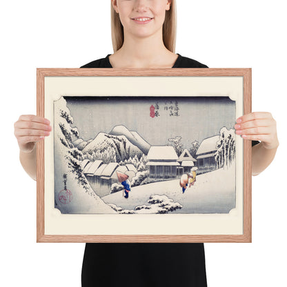 Evening Snow at Kanbara by Utagawa Hiroshige