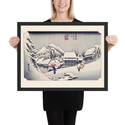 Evening Snow at Kanbara by Utagawa Hiroshige