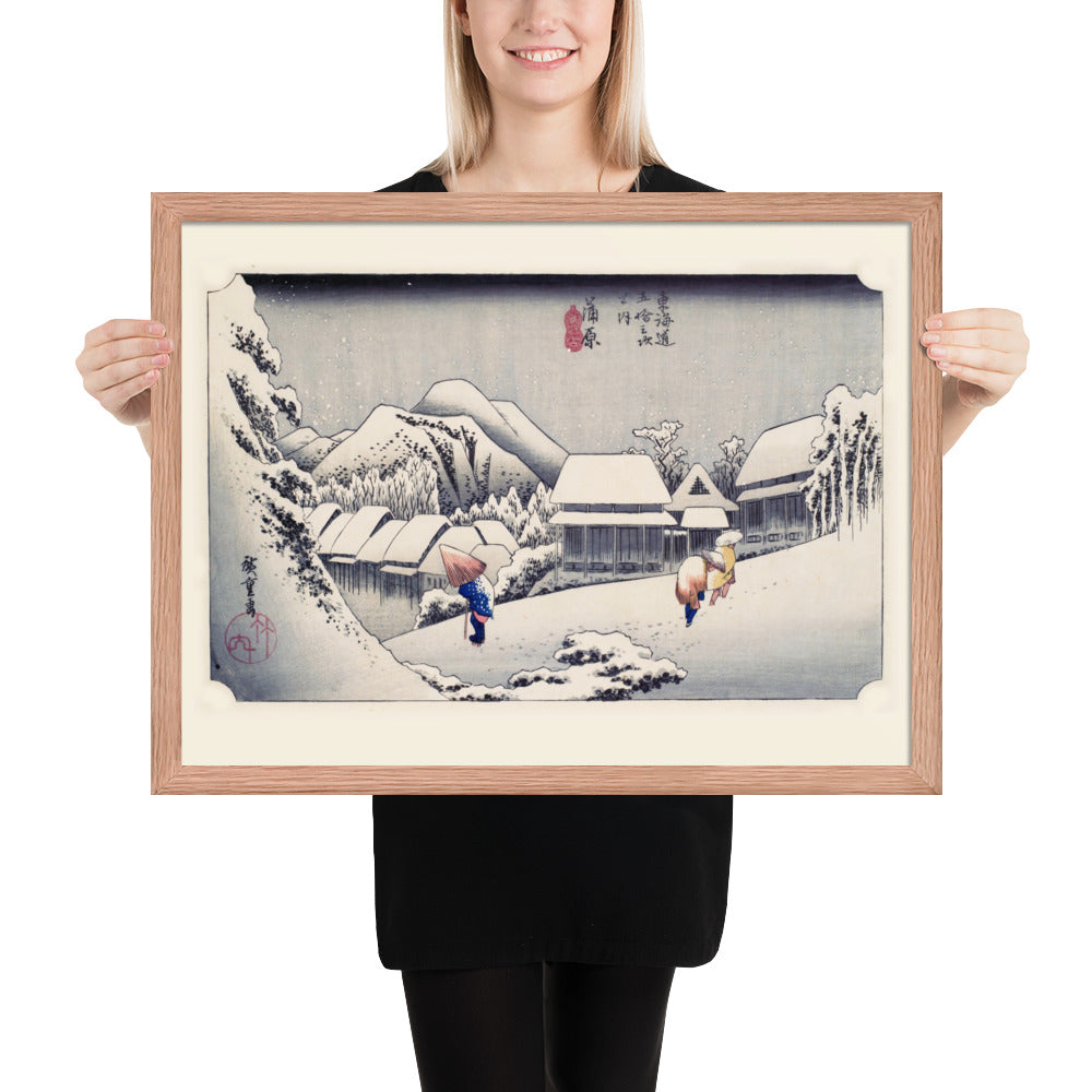 Evening Snow at Kanbara by Utagawa Hiroshige