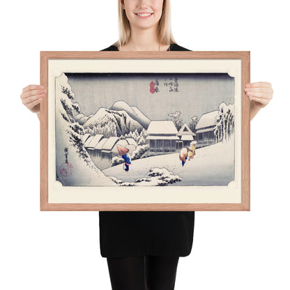 Evening Snow at Kanbara by Utagawa Hiroshige