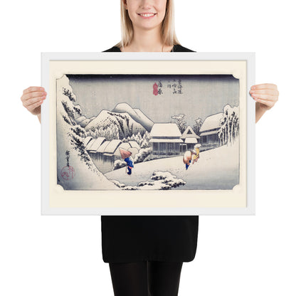 Evening Snow at Kanbara by Utagawa Hiroshige