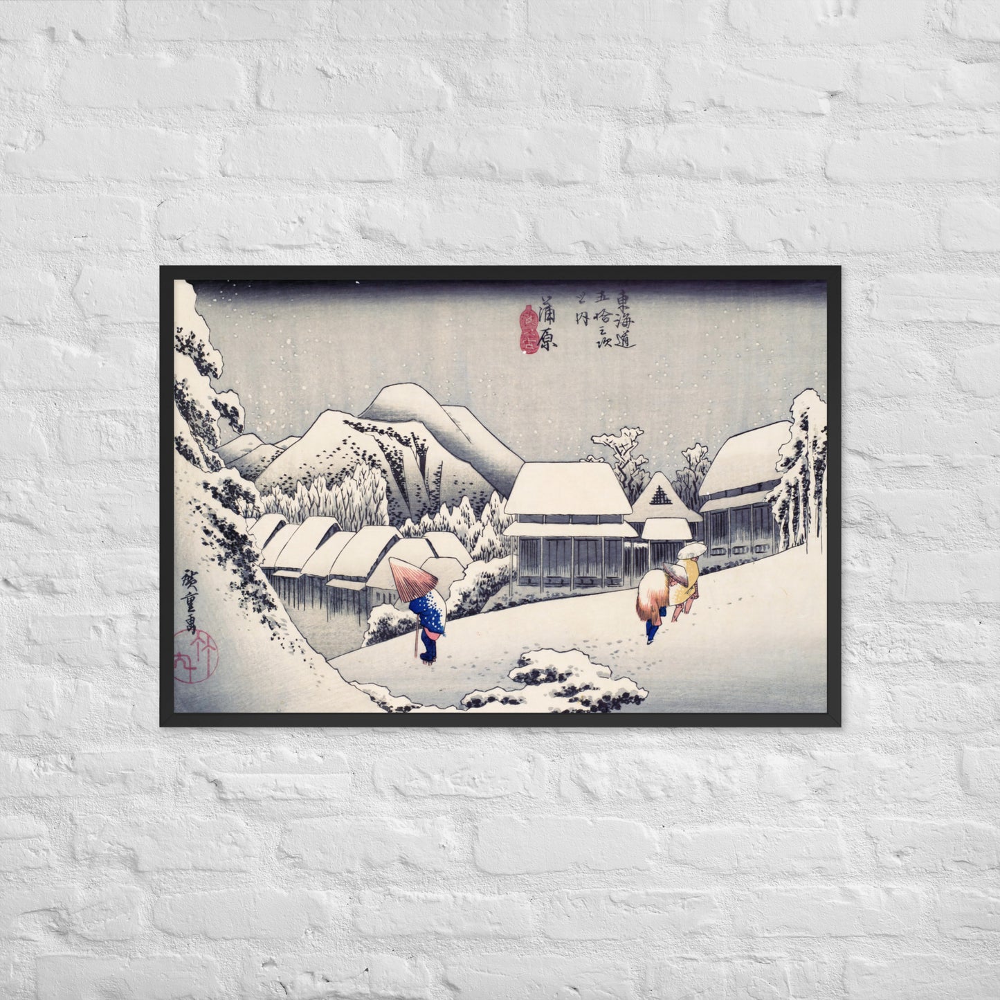 Evening Snow at Kanbara by Utagawa Hiroshige