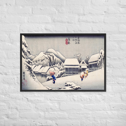 Evening Snow at Kanbara by Utagawa Hiroshige