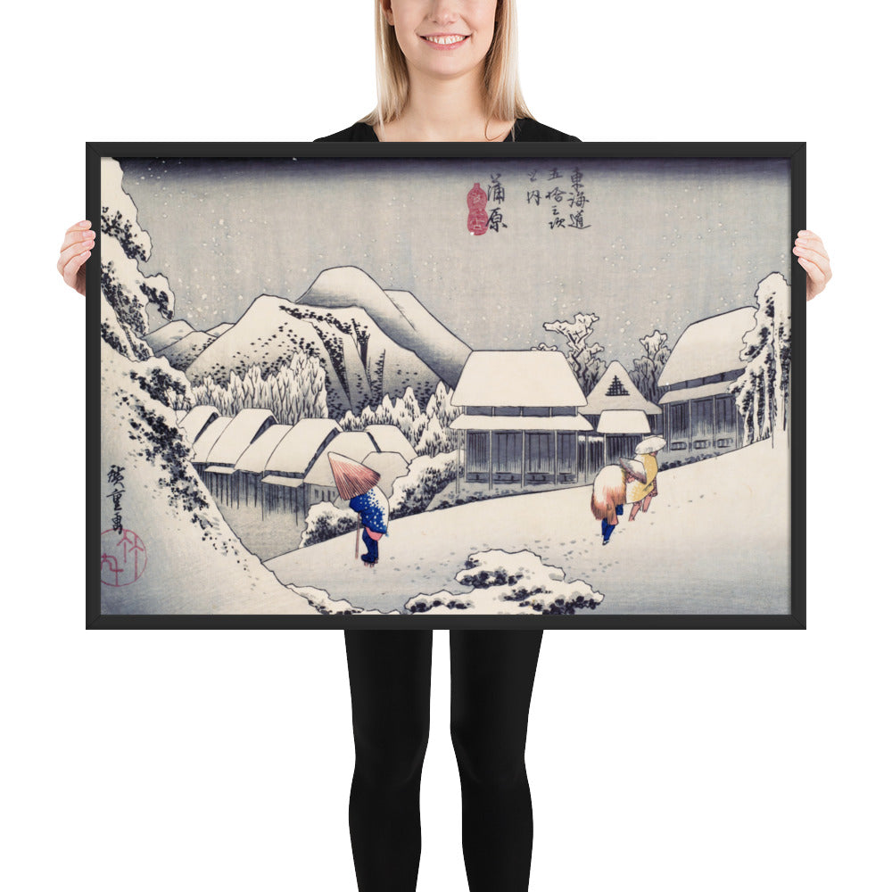Evening Snow at Kanbara by Utagawa Hiroshige