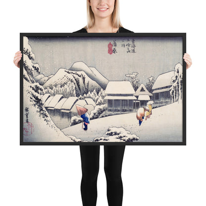 Evening Snow at Kanbara by Utagawa Hiroshige