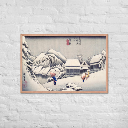 Evening Snow at Kanbara by Utagawa Hiroshige