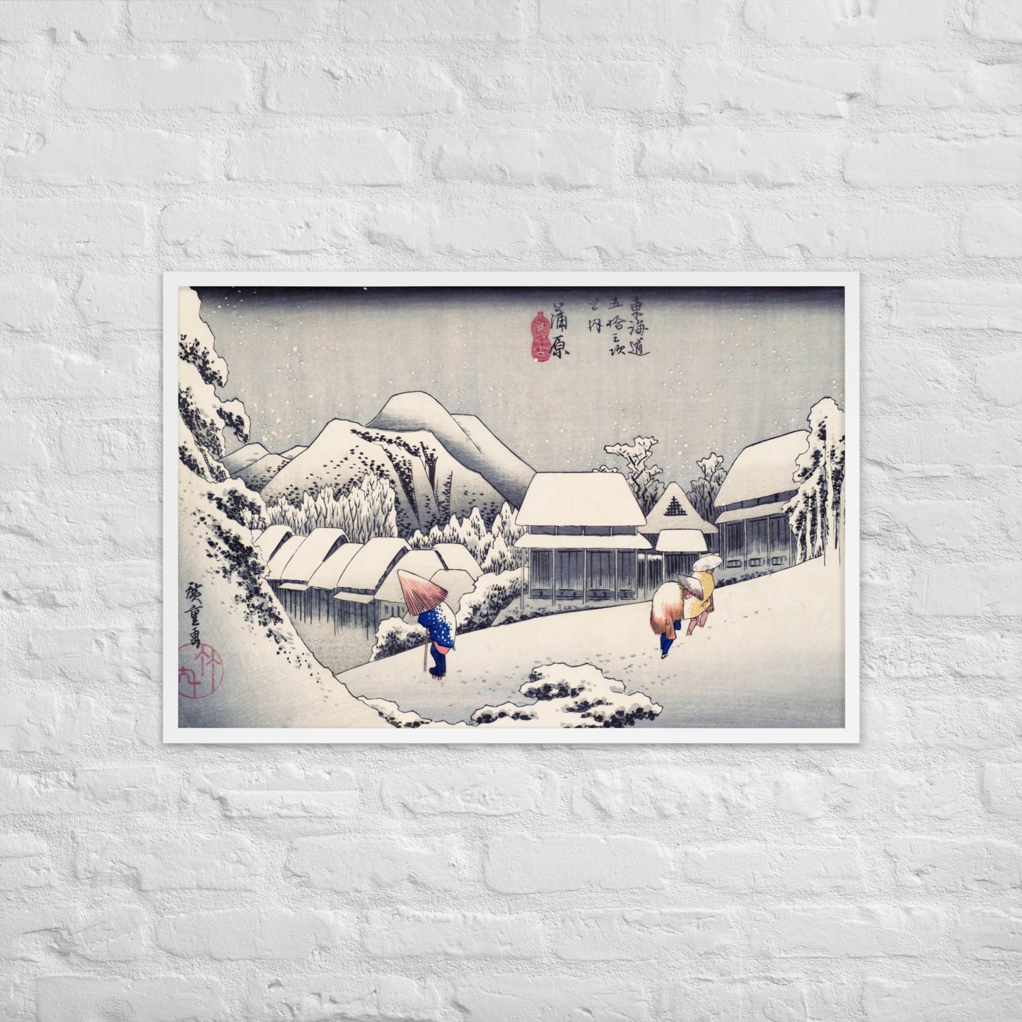 Evening Snow at Kanbara by Utagawa Hiroshige