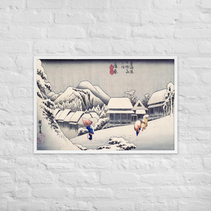 Evening Snow at Kanbara by Utagawa Hiroshige