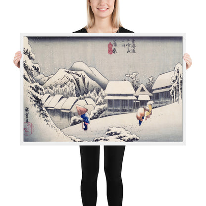 Evening Snow at Kanbara by Utagawa Hiroshige