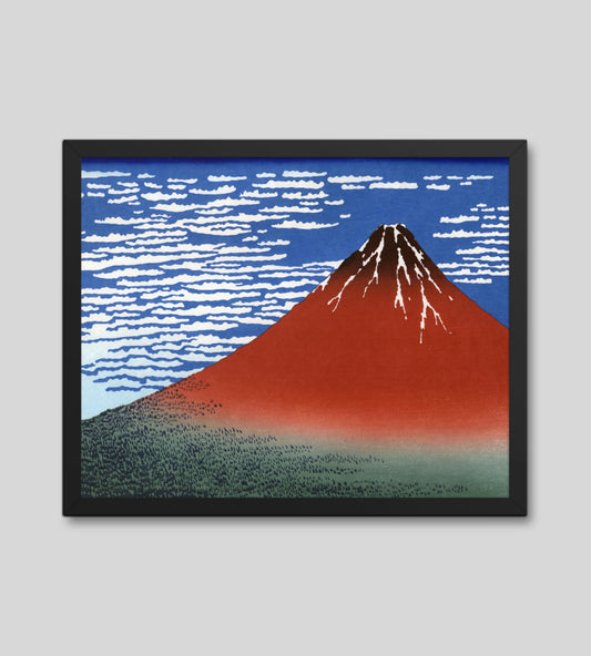 South Wind, Clear Sky (Red Fuji) by Katsushika Hokusai