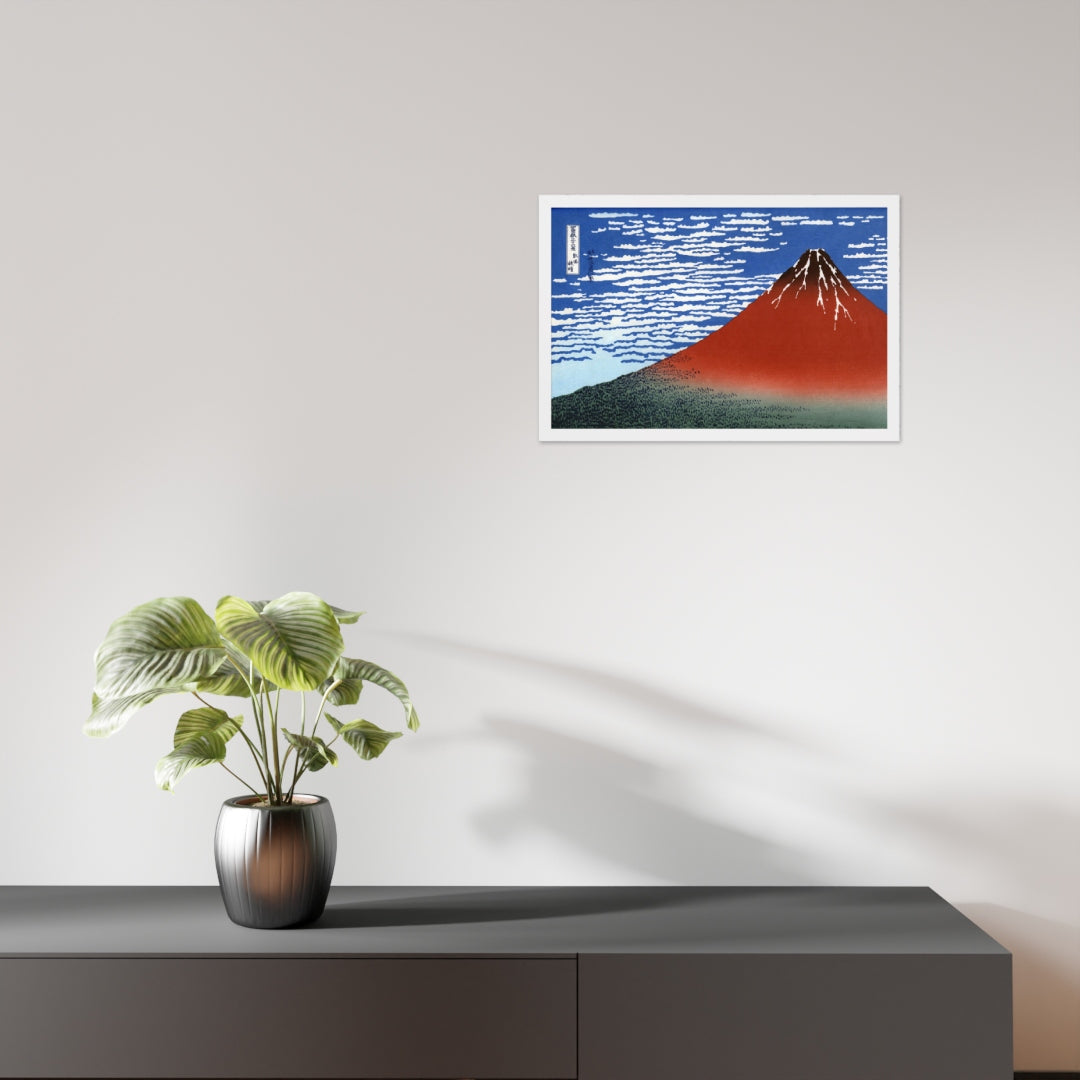 South Wind, Clear Sky (Red Fuji) by Katsushika Hokusai