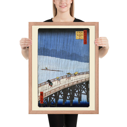 Sudden Shower over Shin-Ōhashi Bridge and Atake by Utagawa Hiroshige