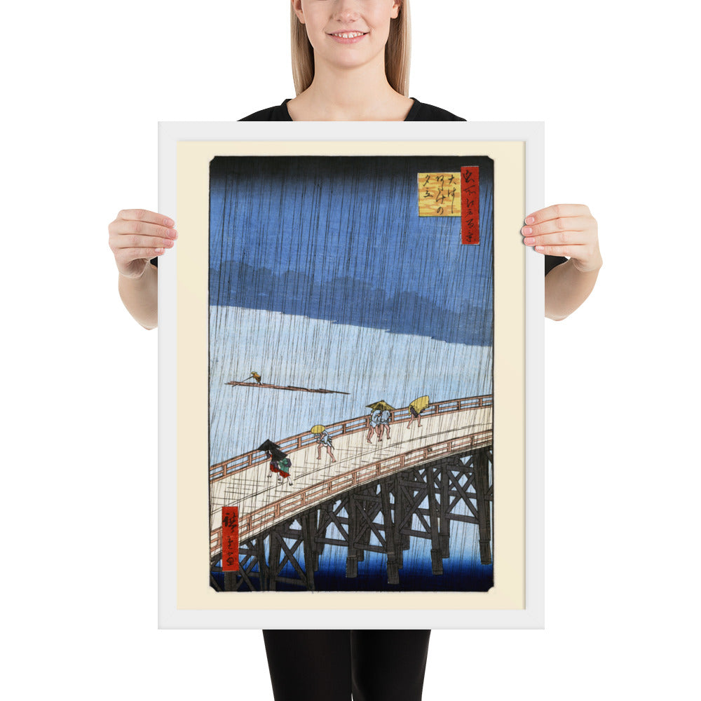 Sudden Shower over Shin-Ōhashi Bridge and Atake by Utagawa Hiroshige