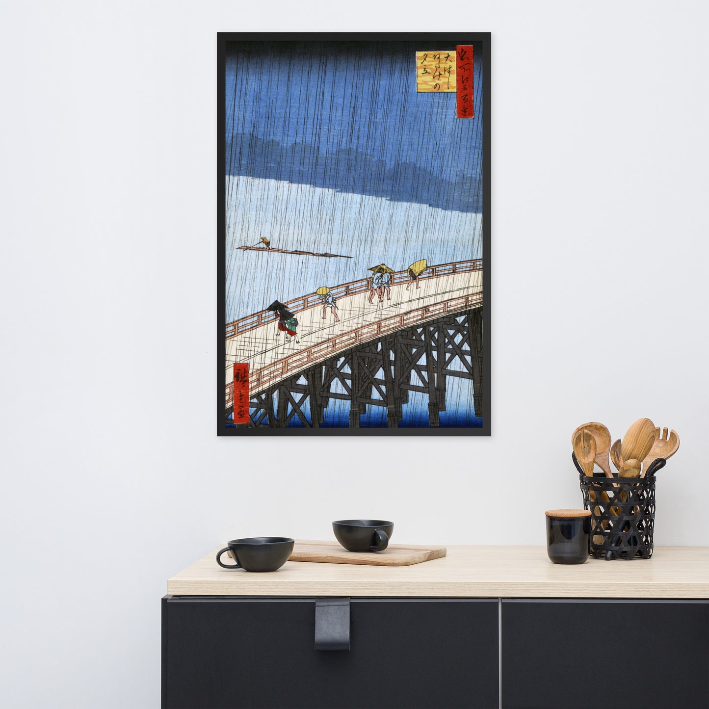Sudden Shower over Shin-Ōhashi Bridge and Atake by Utagawa Hiroshige