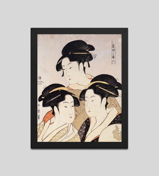 Three Beauties of the Present Day by Kitagawa Utamaro